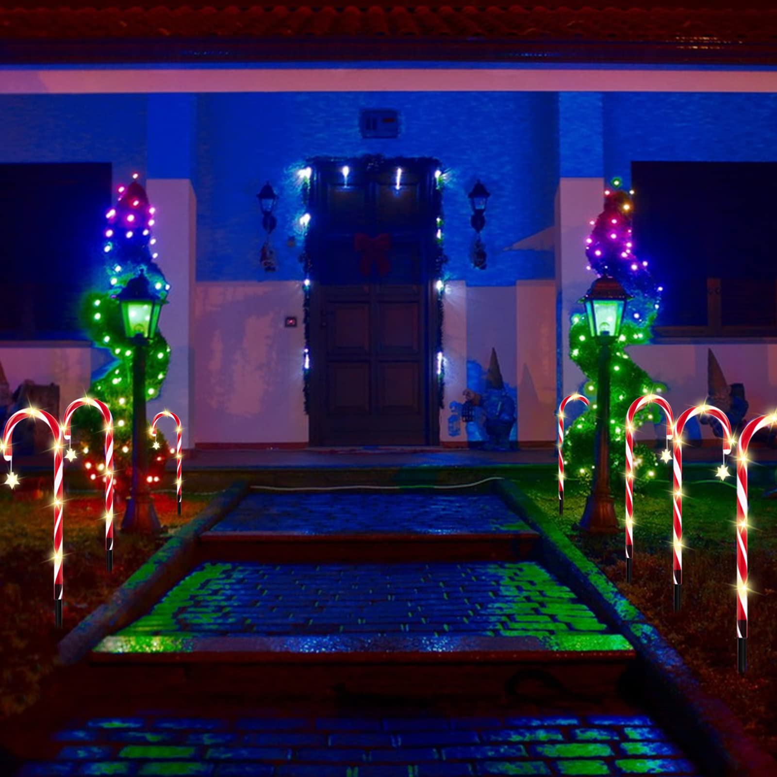 特大キャンディケイン　ライト照明クリスマス　イルミネーション　ガーデン　什器 特大キャンディケイン ライト照明クリスマス イルミネーション